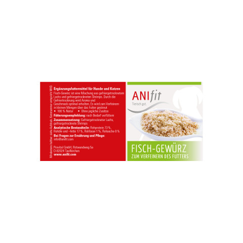 Cat Dog Accessories B.A.R.F. Snacks Supplements Fish-Flavour (Fisch-Gewürz) 20g 1 Piece -3- Anifit